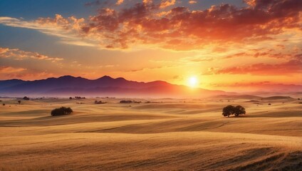 Wall Mural - sunset on the beach