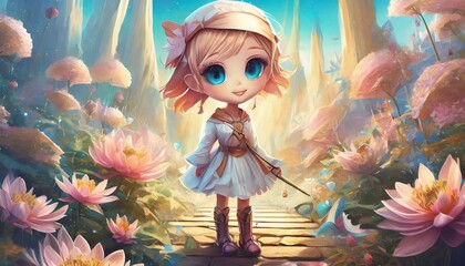 Poster - illustrated animated fairy tale character