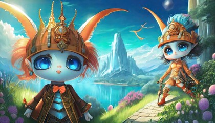 Poster - illustrated animated fairy tale character