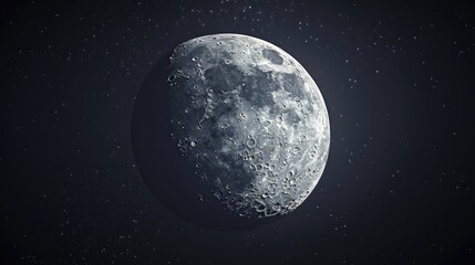 Wall Mural - close up photo of a waxing crescent moon