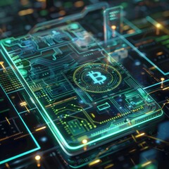 Poster - A CGI scene showing a digital wallet with animated cryptocurrency symbols floating around it, all in a futuristic Web 3.0 color palette. 