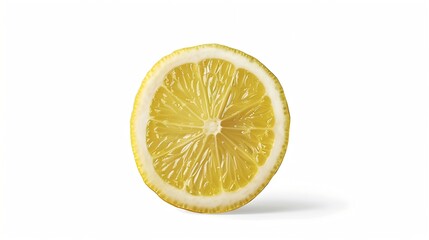 Poster - Half of yellow lemon citrus fruit isolated on white background with clipping mask alpha channel for quick isolation Full depth of field : Generative AI