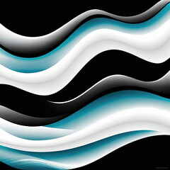 Wall Mural - black and white wave abstract
