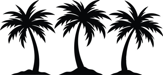 Collection of Palm Tree Silhouette Vectors