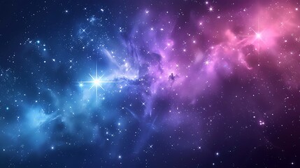 Wall Mural - Cosmic Nebula with Stars and Galactic Dust