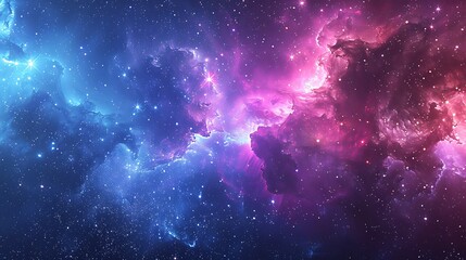 Wall Mural - Cosmic Nebula with Vibrant Hues