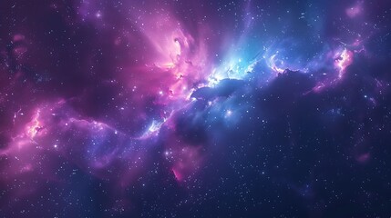 Wall Mural - Cosmic Nebula with Vibrant Colors