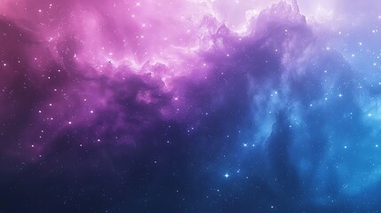 Wall Mural - Cosmic Nebula with Purple and Blue Hues