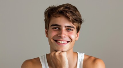 Wall Mural - The smiling young man