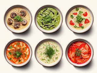 Wall Mural - Top view tasty meat soup with fresh vegetables on dark table food dish photo meal