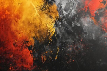 Poster - black grey red orange yellow background template color gradient. ai generative