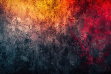 Poster - black grey red orange yellow background template color gradient. ai generative