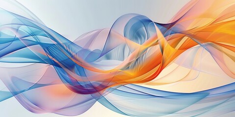 Wall Mural - Abstract conceptual background with dynamic lines and forms.