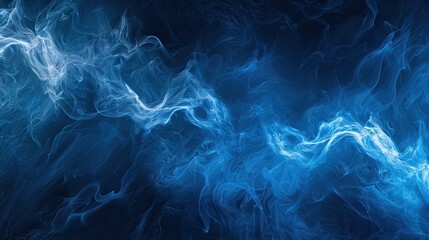 Wall Mural - A blue smokey sky with a blue flame