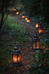 Wall Mural - Haunted Lanterns for Halloween Pathways