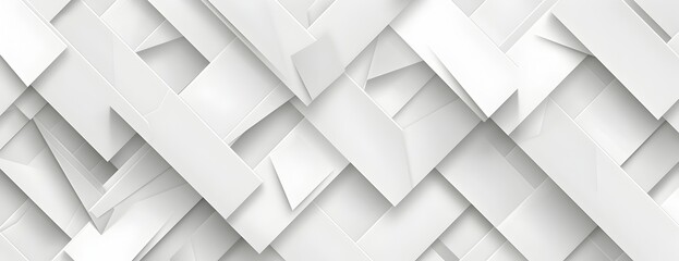 Poster - Abstract white background with geometric pattern for design and presentation, vector illustration, flat style, white color