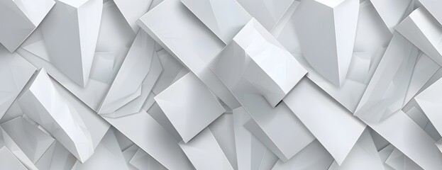Poster - Abstract white background with geometric pattern for design and presentation, vector illustration, flat style, white color