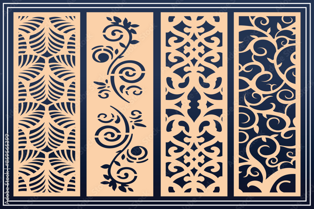 Om jali and side jali for indian temples Stock Vector | Adobe Stock