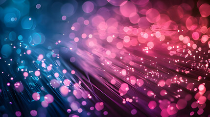 Wall Mural - Abstract Pink And Blue Fiber Optic Lights