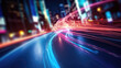 © seanzheng - generated illustration of technology roads made out of fiber and network connections.