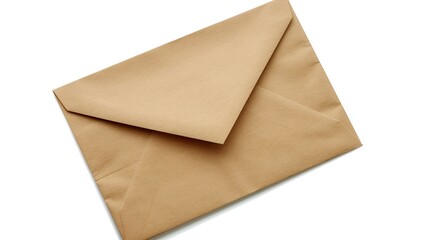 Leinwandbilder - brown envelope isolated on the white background : Generative AI