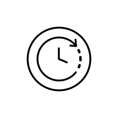 Poster - Analog Clock Icon Perfect for Time Management and Scheduling