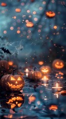 Sticker - Halloween Celebration with Floating Candles