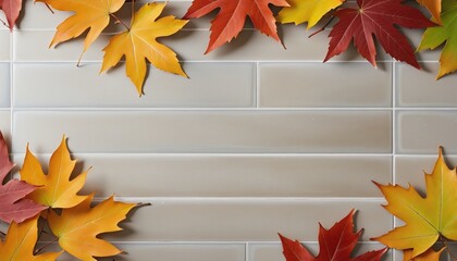 Wall Mural - Autumn Elegance: A Leafy Display