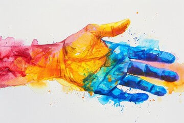 Wall Mural - Colorful Hand Art