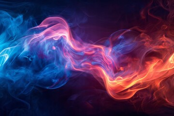 Canvas Print - Colorful Abstract Smoke Artwork