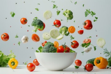 Wall Mural - Fresh Vegetable Explosion