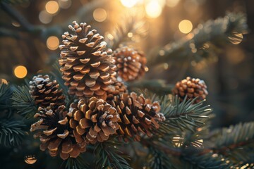 Poster - Pine Cones with Dawn Light