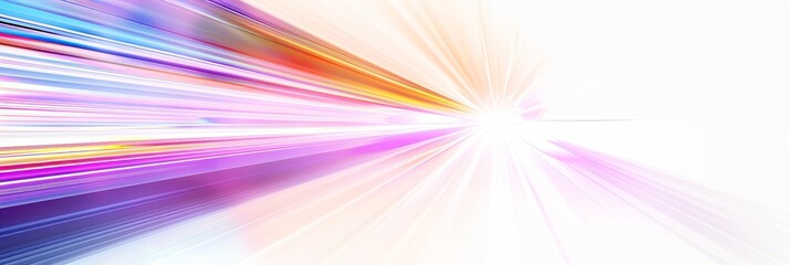 Poster - Beam of Light Transforming Through The Visible Spectrum Into Ethereal Colors
