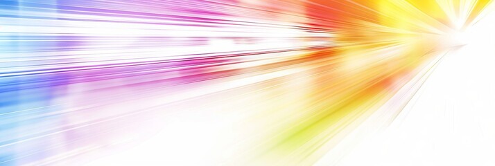 Poster - Ethereal Light Beam Transforming Through Visible Spectrum Colors