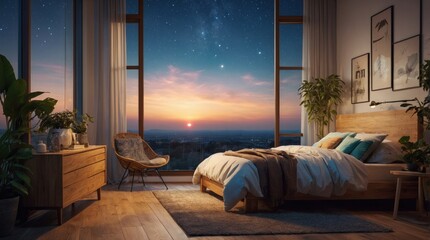 Wall Mural - Beautiful and expensive bedroom in a minimalist