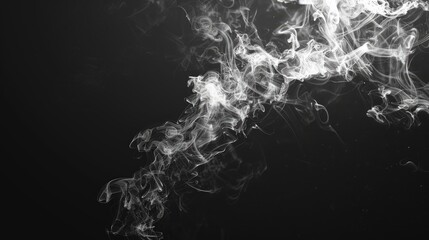 Sticker - Flow of white smoke on black surface