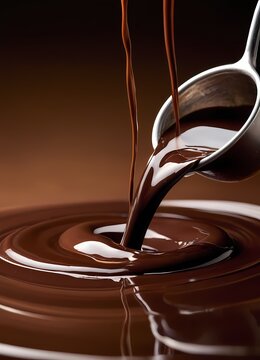 melted chocolate dripping food