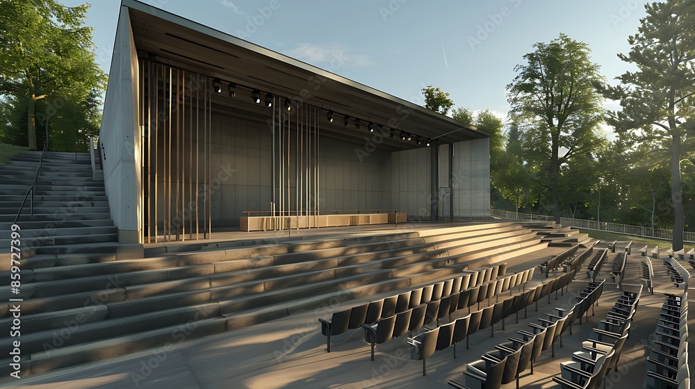 outdoor concert hall with acoustically engineered fiber cement siding ...