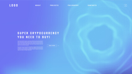 Poster - Landing page abstract design with big data. Template for website or app.