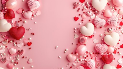 Wall Mural - Free space for decorating on Valentine s Day background