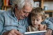 © Hafiz - A grandparent reading a book to their grandchild, fostering a love for stories and learning
