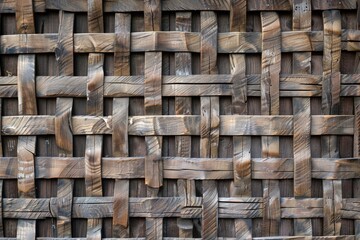 Poster - Rattan wall decorative background