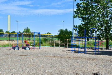 Wall Mural - Playground at a School