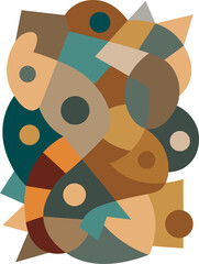 Sticker - colorful abstract geometric pattern