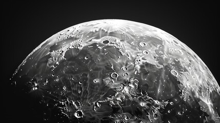 Wall Mural - moon showing surface details against sky
