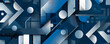 © Volodymyr - Contemporary background in shades of blue and silver, with bold geometric patterns and clean lines. The design is fresh and modern, creating a sophisticated, contemporary look