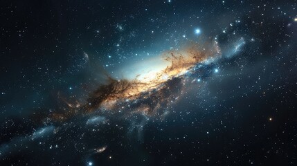 Wall Mural - galactic stars and interstellar dust in the cosmos
