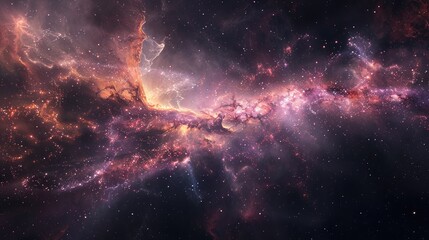 Wall Mural - galactic stars and interstellar dust in the cosmos