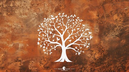 Wall Mural - Minimal Tree logo concept