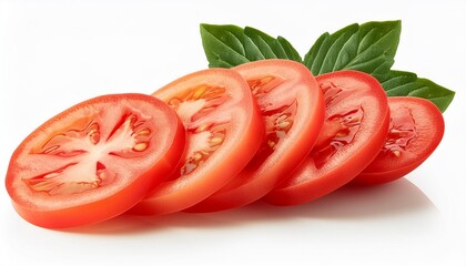 Wall Mural - sliced tomato isolated